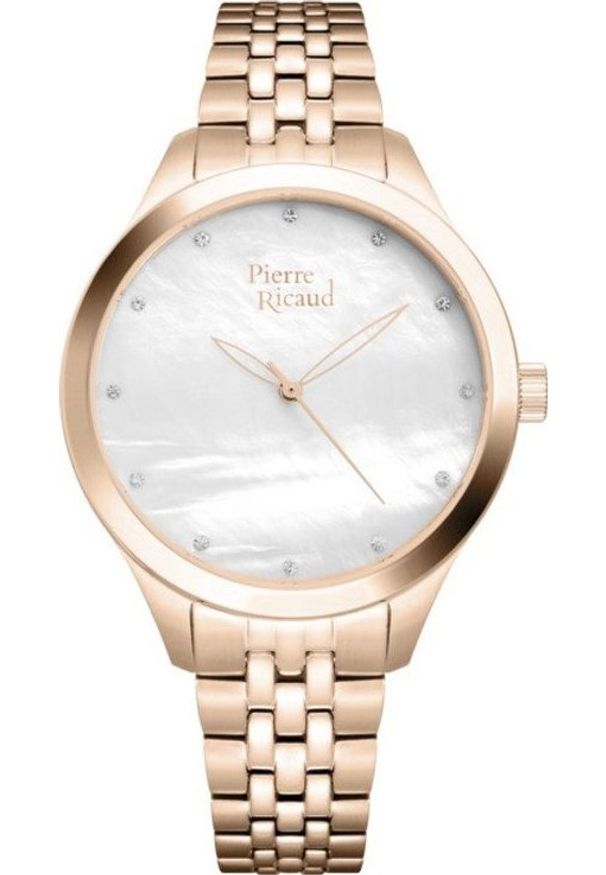 Zegarek Pierre Ricaud Zegarek damski Pierre Ricaud P22063.914FQ CYRKONIE różowe złoto. Kolor: złoty, wielokolorowy, różowy