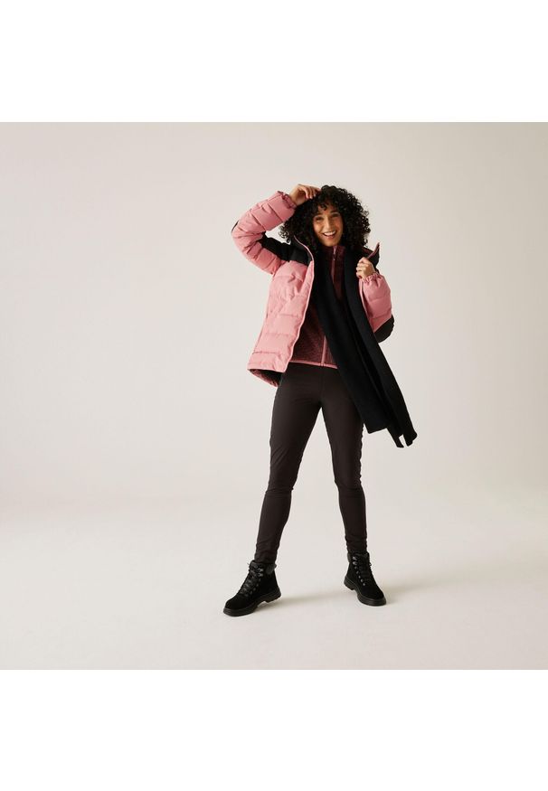 Regatta - Kurtka damska zimowa ocieplana Aldthorn. Kolor: różowy. Materiał: puch, syntetyk. Sezon: zima. Sport: turystyka piesza