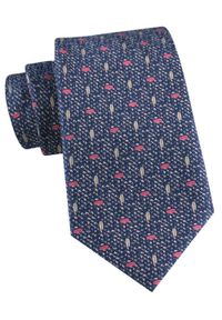 Męski Krawat - Niebieski w Drobny, Melanżowy Wzór - Alties. Kolor: niebieski. Materiał: tkanina. Wzór: melanż. Styl: elegancki, wizytowy #1