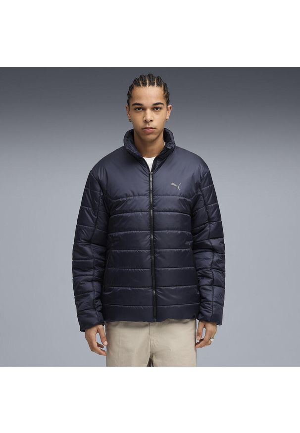 Puma - Męska wyściełana kurtka Essentials PUMA. Kolor: niebieski. Sport: bieganie