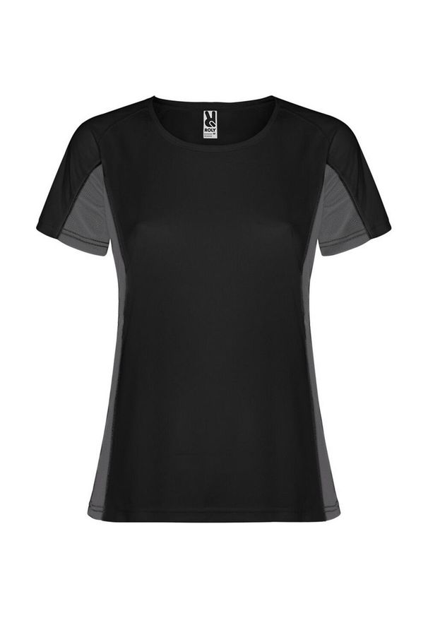 ROLY - T-shirt Damski Z Krótkim Rękawem Sportowy Shanghai. Kolor: szary, wielokolorowy, czarny. Długość rękawa: krótki rękaw. Długość: krótkie. Sport: joga i pilates