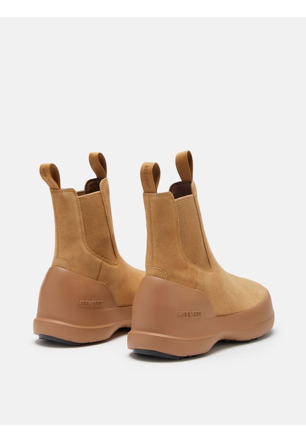 Sztyblety damskie Moon Boot LUNA CHELSEA SUEDE. Kolor: brązowy
