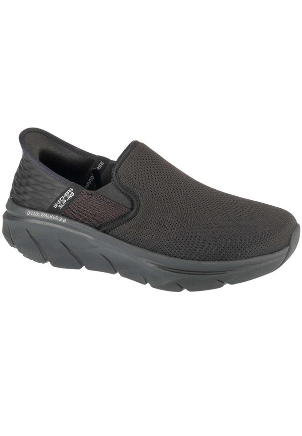 skechers - Buty sportowe Sneakersy męskie, Slip-ins: D'Lux Walker 2.0 - Reeler. Kolor: czarny. Sport: turystyka piesza