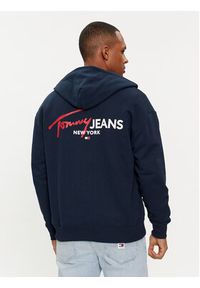 Tommy Jeans Bluza Color Pop Spray DM0DM18631 Granatowy Relaxed Fit. Kolor: niebieski. Materiał: bawełna