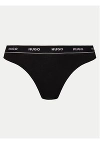 Hugo - HUGO Komplet 3 par stringów 50495870 Czarny. Kolor: czarny. Materiał: bawełna #9