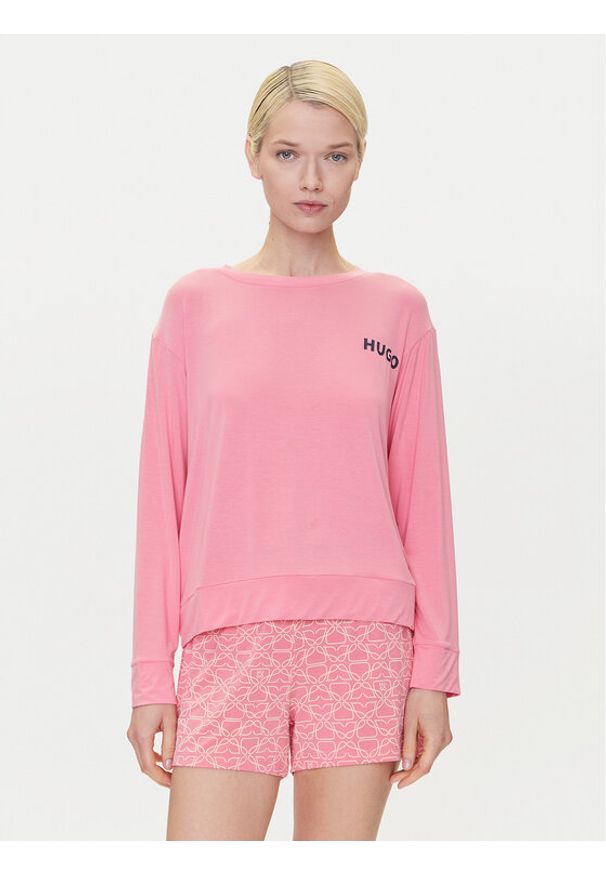 Hugo - HUGO Koszulka piżamowa Unite 50490706 Różowy Relaxed Fit. Kolor: różowy. Materiał: wiskoza