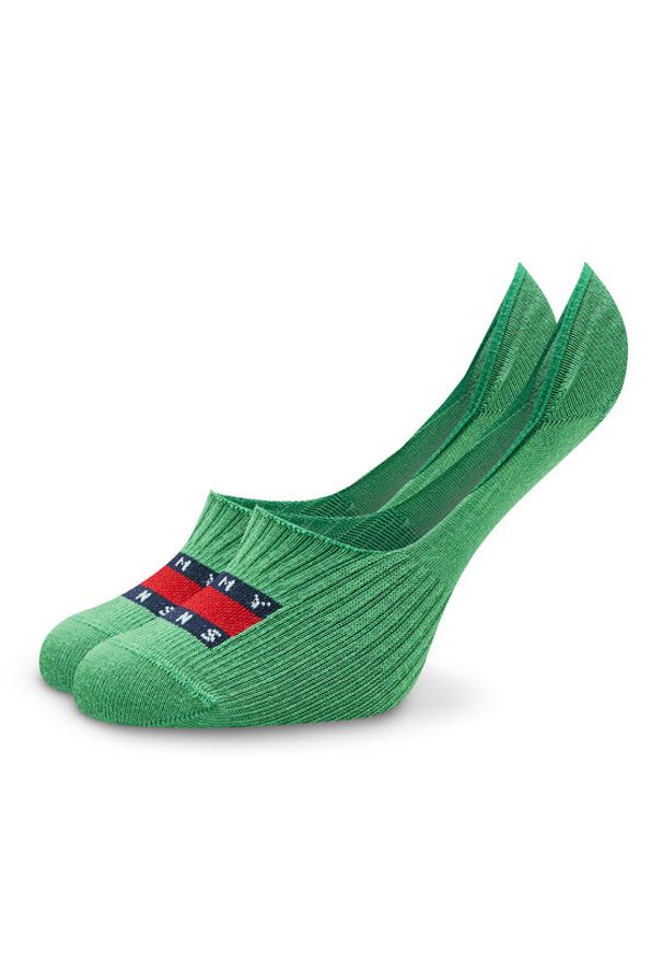 Tommy Jeans Skarpety stopki unisex 701222684 Zielony. Kolor: zielony. Materiał: materiał, bawełna