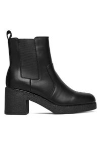 DKNY Botki Teenie Platform BO K4500741 Czarny. Kolor: czarny. Materiał: skóra. Obcas: na platformie