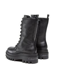 Calvin Klein Jeans Botki Flatform Mid Laceup Boot YW0YW00843 Czarny. Kolor: czarny. Materiał: skóra #6