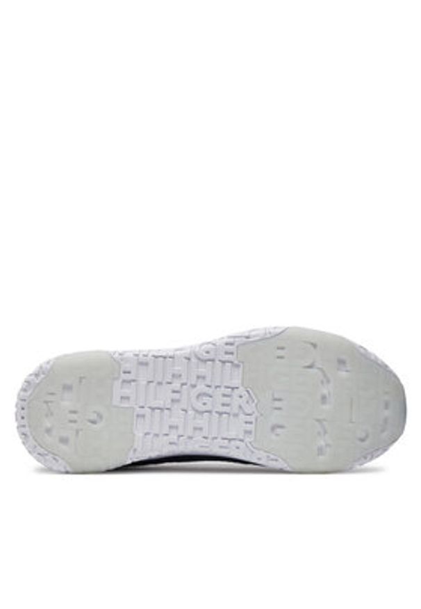 TOMMY HILFIGER - Tommy Hilfiger Sneakersy Corporate Knit Rib Runner FM0FM02838 Granatowy. Kolor: niebieski. Materiał: materiał