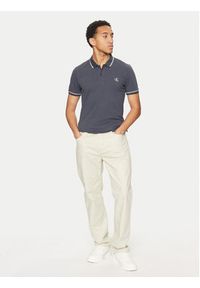 Calvin Klein Jeans Polo J30J315603 Granatowy Slim Fit. Typ kołnierza: polo. Kolor: niebieski. Materiał: bawełna