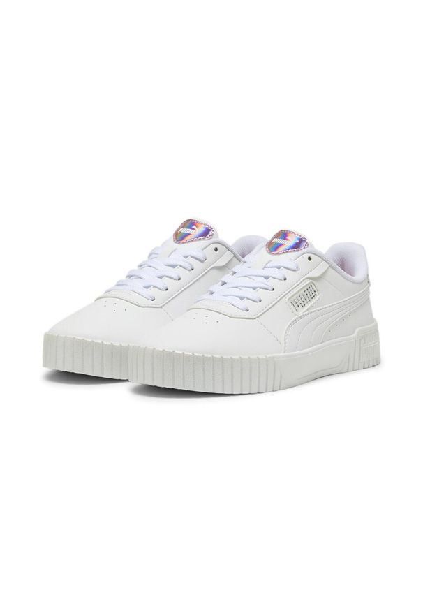 Buty damskie Puma Carina 2.0 GirlPower. Okazja: na plażę. Kolor: biały, wielokolorowy, różowy, szary. Sezon: lato. Sport: tenis