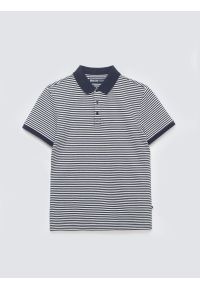 Big-Star - Koszulka chłopięca polo w paski granatowa Fiker 403. Typ kołnierza: polo. Kolor: niebieski. Materiał: dzianina. Długość rękawa: krótki rękaw. Długość: krótkie. Wzór: paski. Styl: klasyczny, sportowy #2