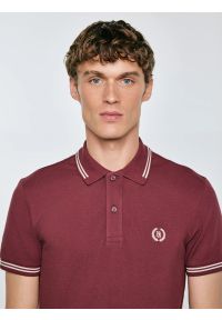 Big-Star - Koszulka męska polo bordowa Poller 604. Okazja: do pracy, na randkę. Typ kołnierza: polo. Kolor: czerwony. Materiał: jeans, dzianina. Wzór: haft. Styl: klasyczny, sportowy, elegancki #4