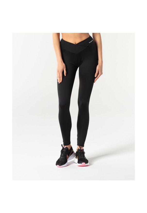 Carpatree - Legginsy Bubble push-up czarne. Kolor: czarny. Sport: fitness