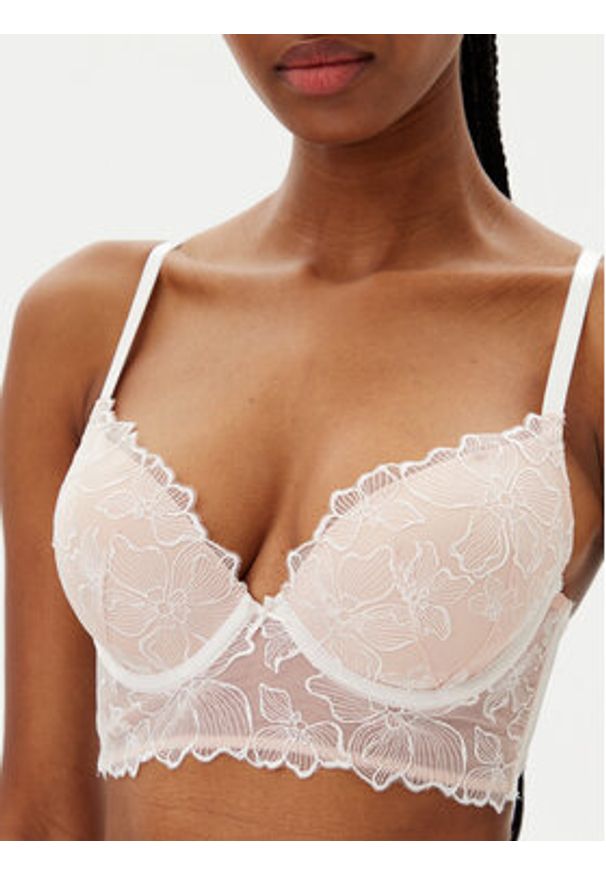 Hunkemöller Biustonosz z fiszbiną Lauren 300903 Écru. Materiał: syntetyk