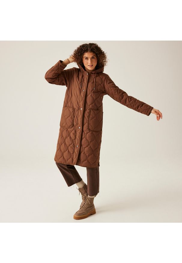 Regatta - Jaycee II damska turystyczna pikowana kurtka. Kolor: brązowy. Materiał: materiał, puch. Sport: turystyka piesza