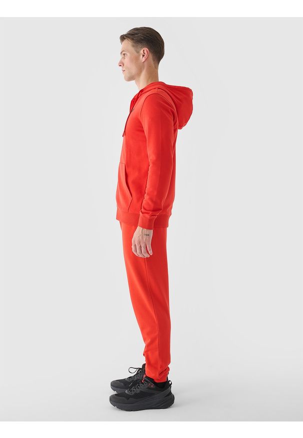 4f - 4F Spodnie dresowe joggery męskie - pomarańczowe 3XL. Kolor: pomarańczowy. Materiał: dresówka. Wzór: gładki, ze splotem
