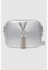 Valentino by Mario Valentino - VALENTINO Srebrna torebka Divina Camera Bag. Kolor: srebrny. Rozmiar: małe #1