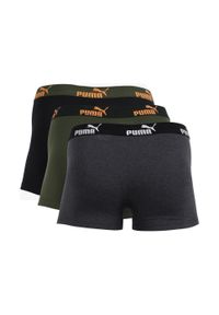 Bokserki męskie Puma 3-pack. Kolor: zielony, czarny, szary, wielokolorowy. Materiał: bawełna. Długość: długie. Sport: fitness