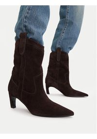 Gino Rossi - GINO ROSSI Botki EO-ZARA-LT2546 Brązowy. Kolor: brązowy. Materiał: skóra, zamsz #2