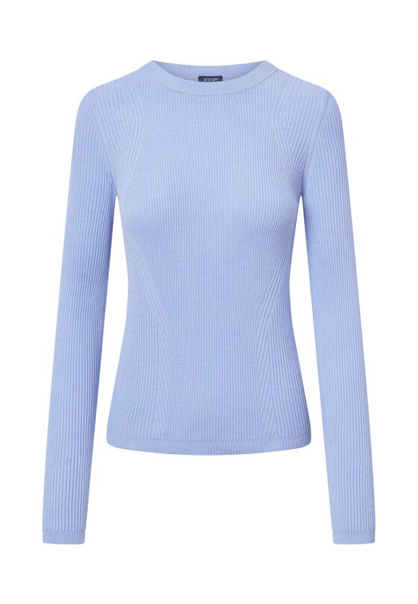 JOOP! Sweter 58 253KN58Karloa 30047481 Błękitny Slim Fit. Kolor: niebieski. Materiał: wiskoza