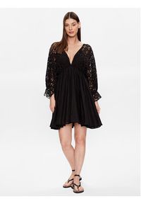 Iconique Sukienka letnia IC23 019 Czarny Regular Fit. Kolor: czarny. Materiał: bawełna. Sezon: lato #2