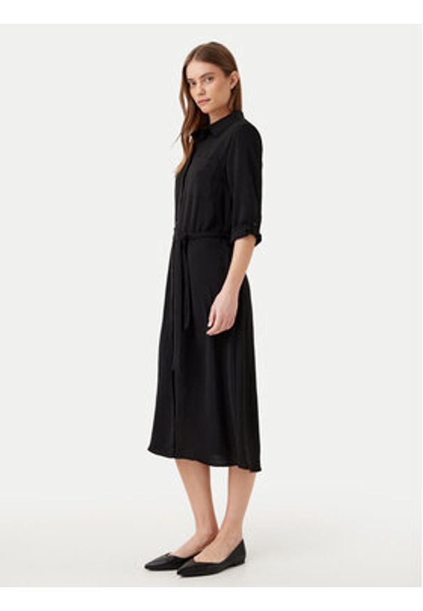 JDY Sukienka koszulowa Lion 15341128 Czarny Regular Fit. Kolor: czarny. Materiał: syntetyk. Typ sukienki: koszulowe