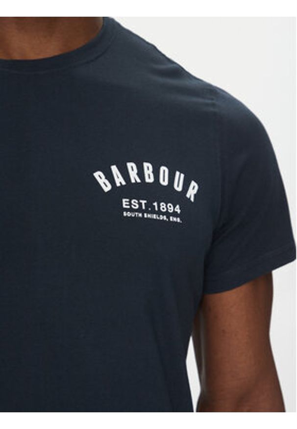 Barbour T-Shirt Preppy MTS0502NY31 Granatowy Tailored Fit. Kolor: niebieski. Materiał: bawełna