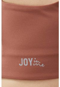 Joy in me biustonosz do jogi Stay Close kolor brązowy gładki. Kolor: brązowy. Materiał: nylon, skóra, materiał, włókno. Rodzaj stanika: wyciągane miseczki. Wzór: gładki. Sport: joga i pilates #3