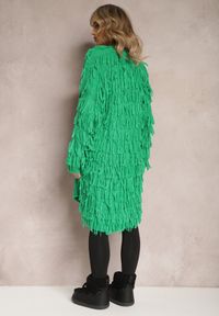 Renee - Zielony Niezapinany Kardigan w Ozdobne Frędzle Massawa. Kolor: zielony. Styl: elegancki #3
