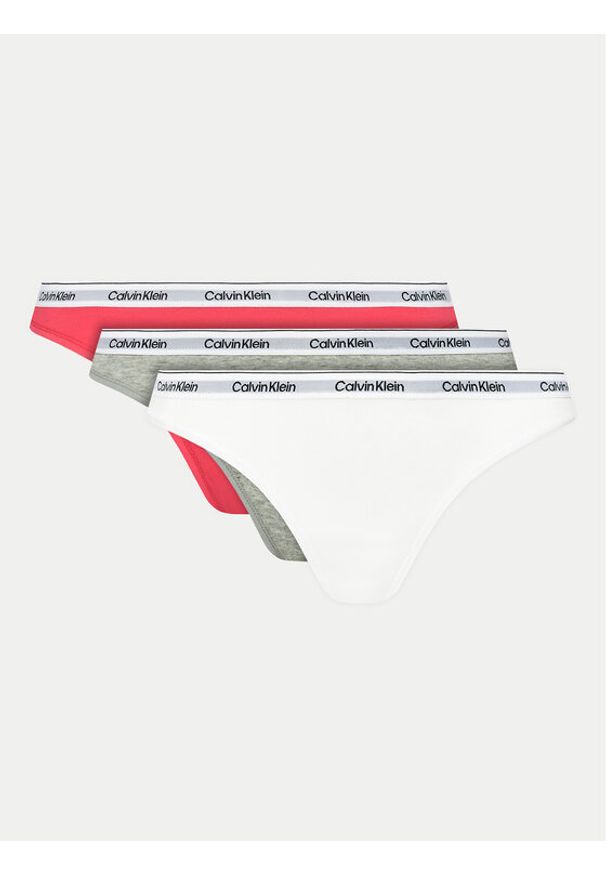 Calvin Klein Underwear Komplet stringów 000QD5209E Kolorowy. Materiał: bawełna. Wzór: kolorowy