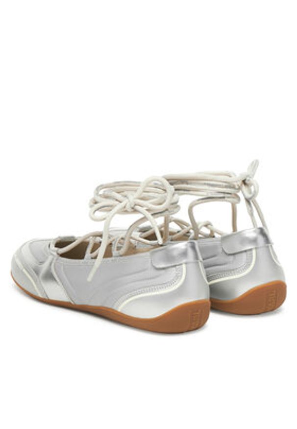 Karl Lagerfeld - KARL LAGERFELD Baleriny Altia KL66111 Srebrny. Kolor: srebrny. Materiał: skóra