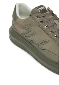 Karl Lagerfeld - KARL LAGERFELD Sneakersy Kapri KL52542F Khaki. Kolor: brązowy. Materiał: skóra, nubuk #3