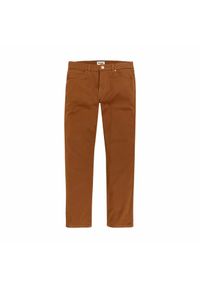 Wrangler - WRANGLER LARSTON MĘSKIE SPODNIE MATERIAŁOWE TAWNY BROWN W18S36H28 112141210. Materiał: materiał #1