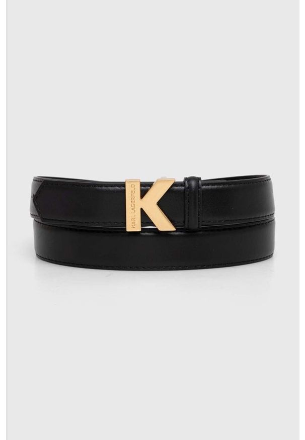 Karl Lagerfeld - KARL LAGERFELD Czarny pasek K/lock. Kolor: czarny