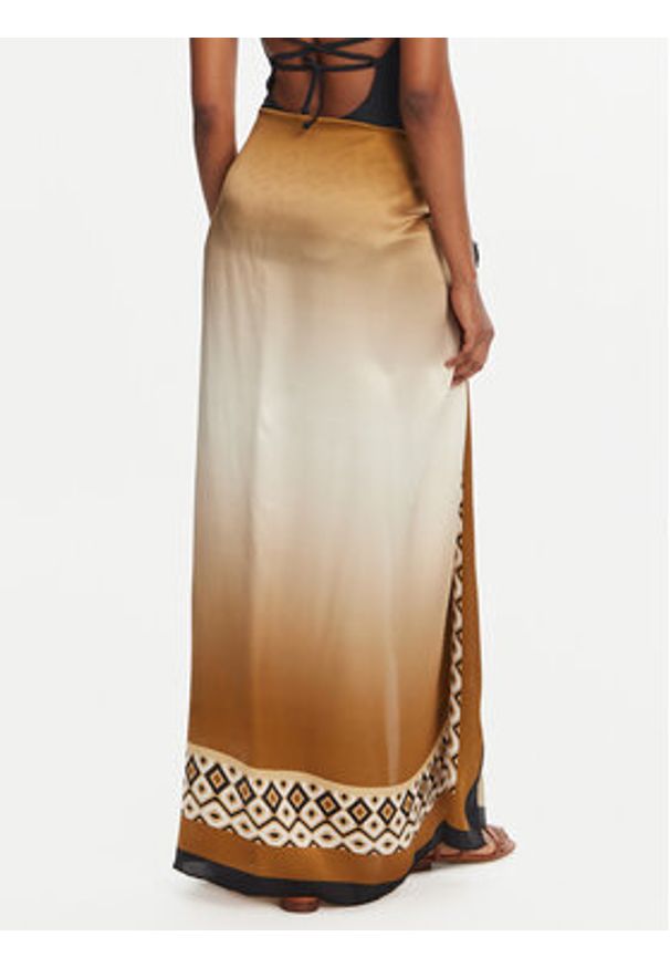 Max Mara Beachwear Chusta Ottico 2516541019 Brązowy. Kolor: brązowy. Materiał: jedwab, materiał