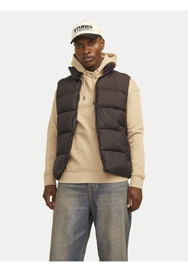 Jack & Jones - Jack&Jones Bezrękawnik Moon 12256860 Czarny Regular Fit. Kolor: czarny. Materiał: syntetyk. Długość rękawa: bez rękawów