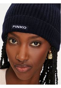 Pinko Czapka Lambkin Cuffia AI 24-25 BLK01 104489 A1CH Granatowy. Kolor: niebieski. Materiał: wełna #6