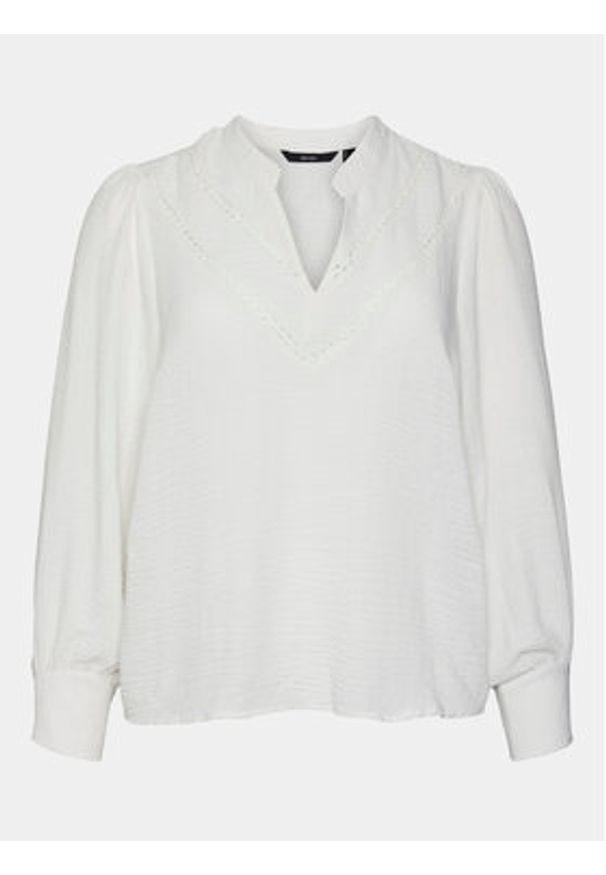 Vero Moda Curve Bluzka Chris 10301893 Biały Regular Fit. Kolor: biały. Materiał: syntetyk