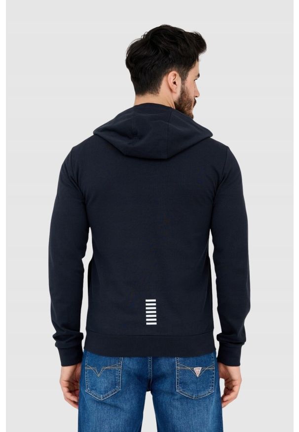 EA7 Emporio Armani - EA7 Granatowa bluza męska z kapturem. Typ kołnierza: kaptur. Kolor: niebieski