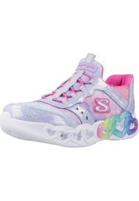 skechers - Buty do chodzenia dla dzieci Skechers Infinite Heart Light. Kolor: fioletowy. Materiał: syntetyk, materiał. Szerokość cholewki: normalna. Sport: turystyka piesza