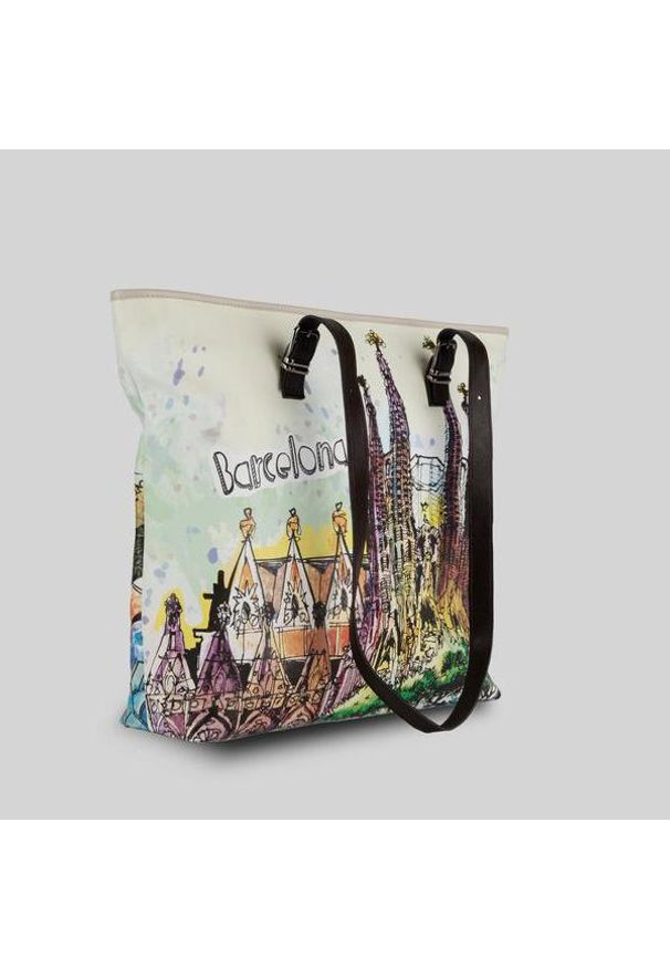Torebka damska Mumka wegańska Barcelona. Wzór: motyw zwierzęcy. Styl: elegancki