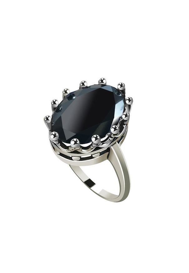 Polcarat Design - Srebrny pierścionek z cyrkonią PK 2005. Materiał: srebrne. Kolor: srebrny. Wzór: aplikacja. Kamień szlachetny: cyrkonia