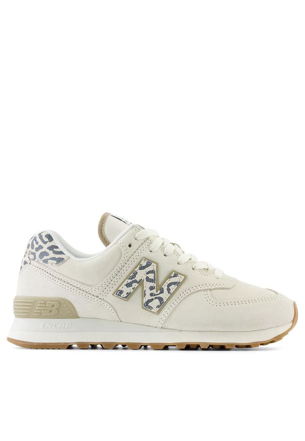 Buty do chodzenia damskie New Balance 574. Zapięcie: sznurówki. Kolor: biały. Materiał: materiał. Szerokość cholewki: normalna. Model: New Balance 574. Sport: turystyka piesza