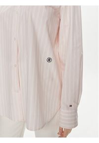 TOMMY HILFIGER - Tommy Hilfiger Koszula WW0WW41854 Różowy Relaxed Fit. Kolor: różowy. Materiał: bawełna #5