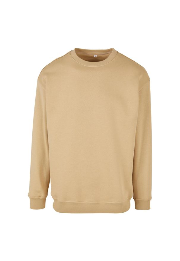 BUILD YOUR BRAND - Bluza Z Okrągłym Dekoltem Unisex Dla Dorosłych. Kolor: beżowy