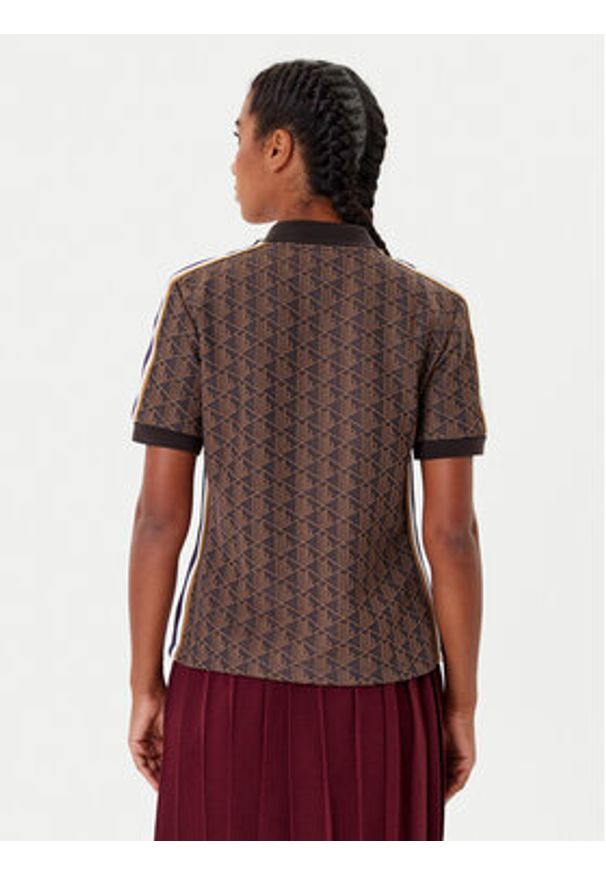 Lacoste Polo DF3364 Brązowy Slim Fit. Typ kołnierza: polo. Kolor: brązowy. Materiał: syntetyk