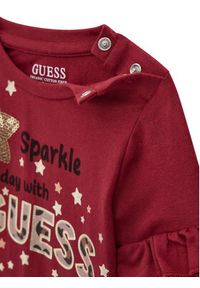 Guess Komplet dresowy H5BW07 KAVN4 Bordowy Regular Fit. Kolor: czerwony. Materiał: bawełna