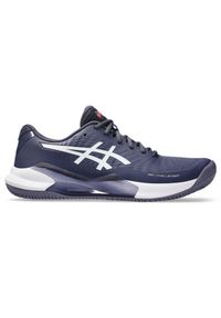 Asics - Buty do tenisa męskie, Gel-Challenger 14 Clay. Zapięcie: sznurówki. Kolor: biały, wielokolorowy, niebieski. Materiał: materiał, syntetyk, tkanina. Szerokość cholewki: normalna. Sport: tenis